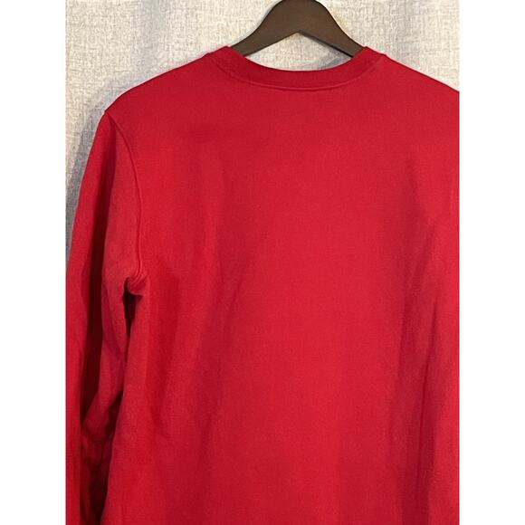 Columbia Sweatshirt Mens Small Red Logo Pullover Long Sleeve Gorpcore - Picture 6 of 6